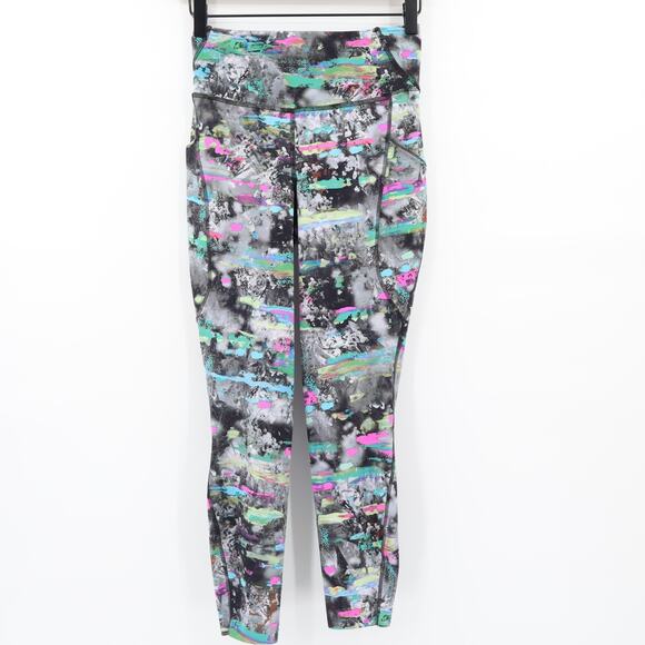 Lululemon Women Fast and Free High-Rise Tights 25" Inseam Paint Drift Multi Sz 6 - Picture 1 of 6